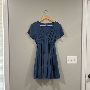 Cornflower blue v-neck sundress